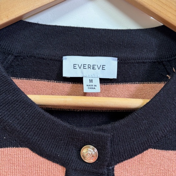 Evereve Mila Lady Like Cardigan Camel brown and Black M - Picture 6 of 10